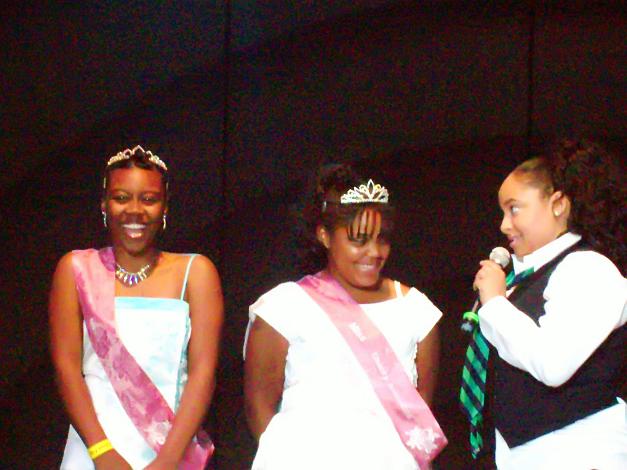 Miss Charity Rose and Miss Motivator on Stage with "Raven Symone"